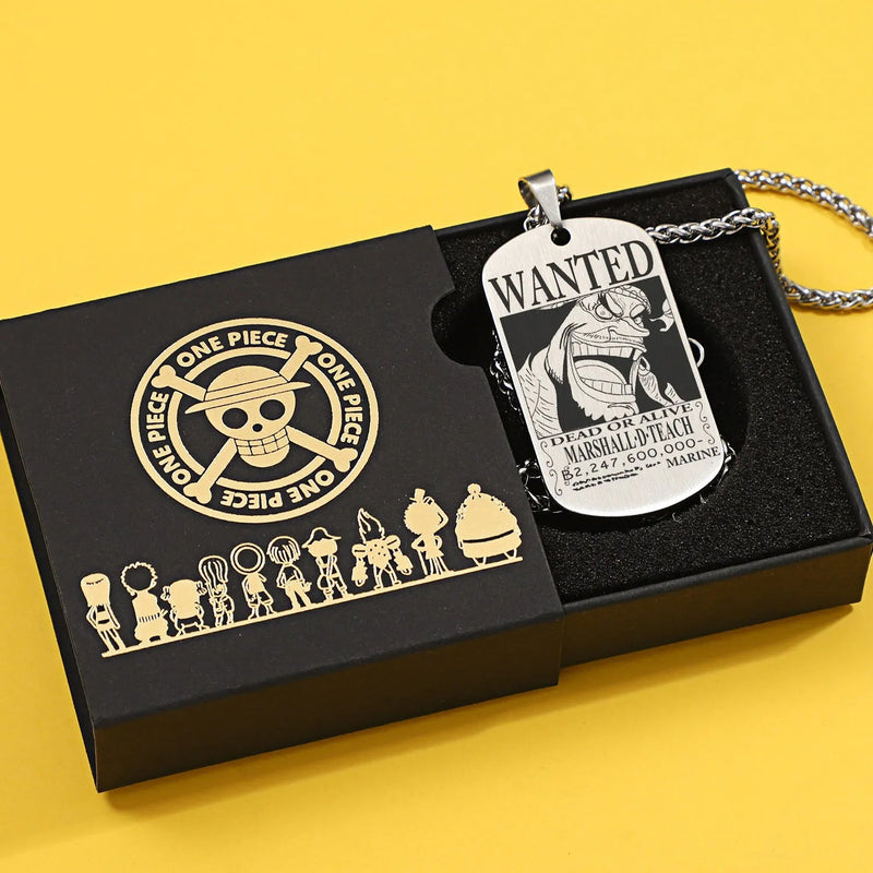 COLAR DOG TAG ONE PIECE EM AÇO