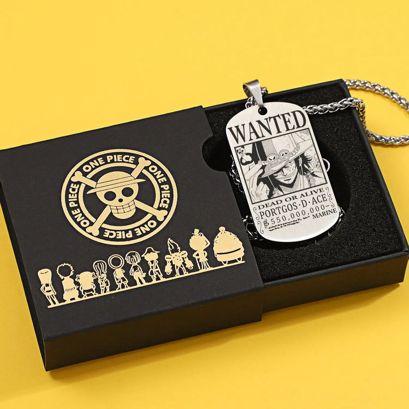 COLAR DOG TAG ONE PIECE EM AÇO