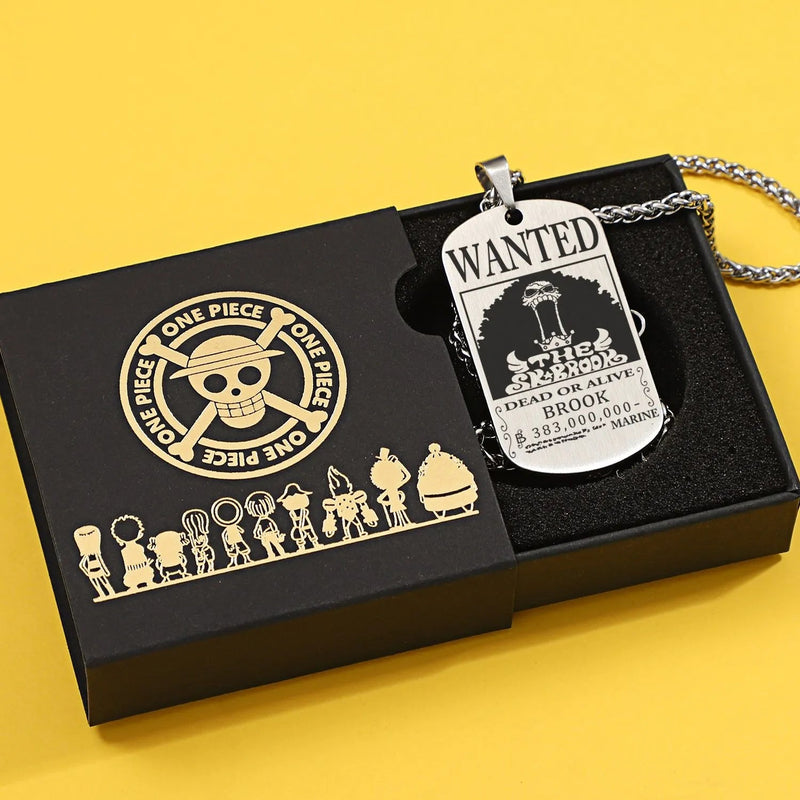 COLAR DOG TAG ONE PIECE EM AÇO