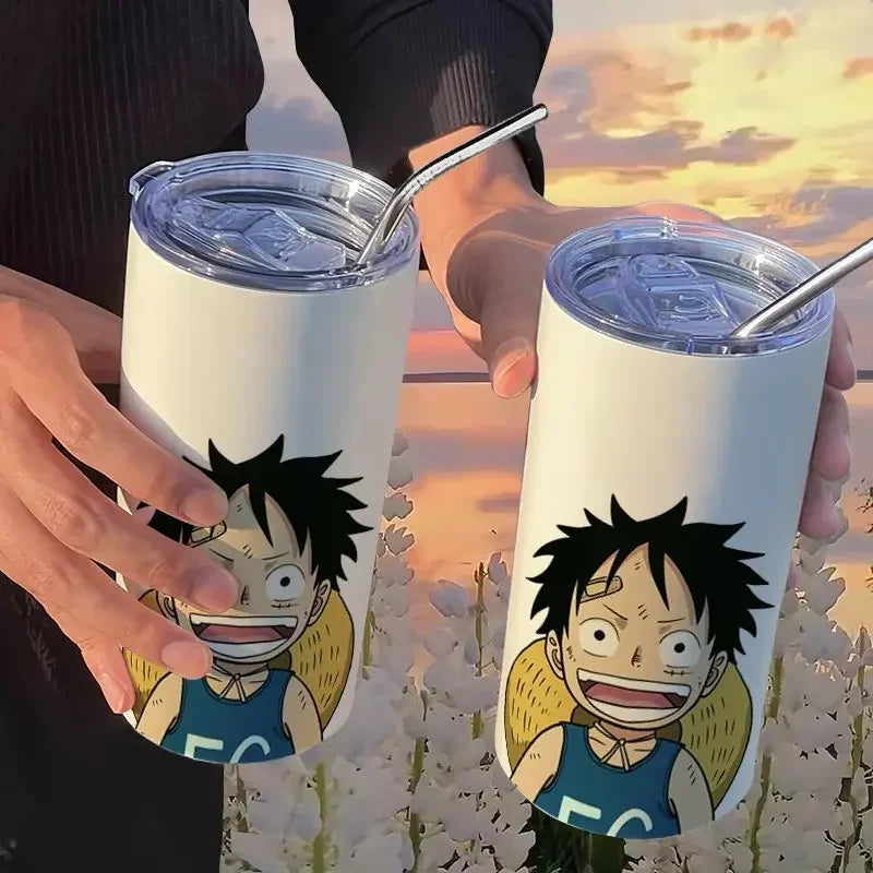 Copo com Canudo One Piece