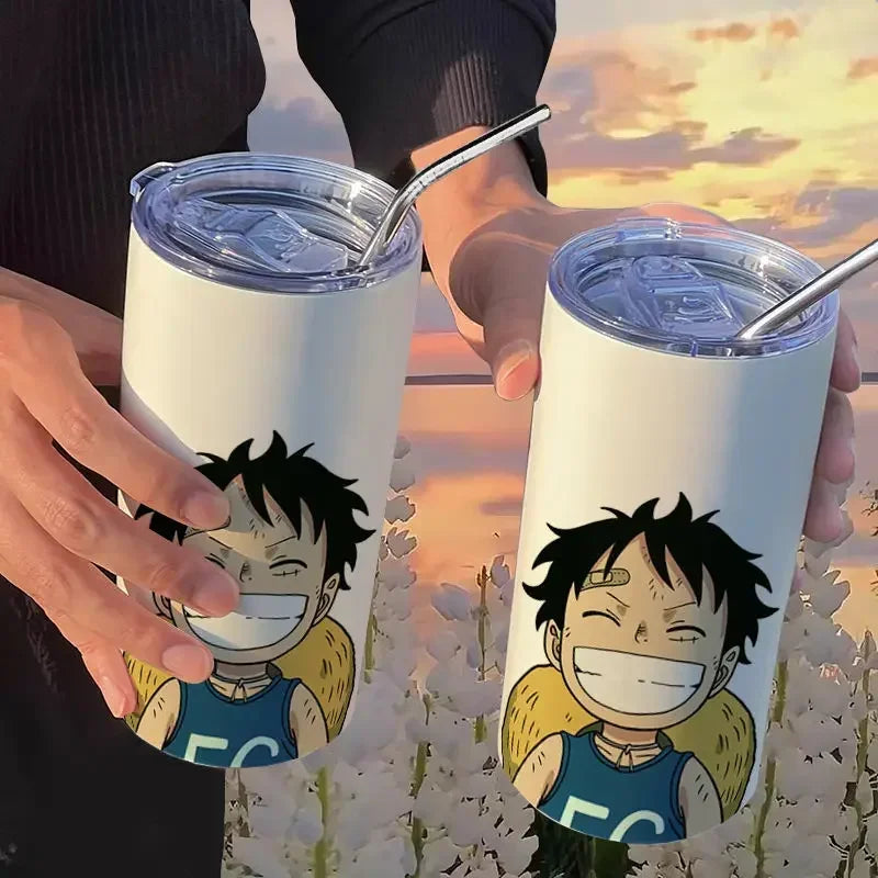 Copo com Canudo One Piece