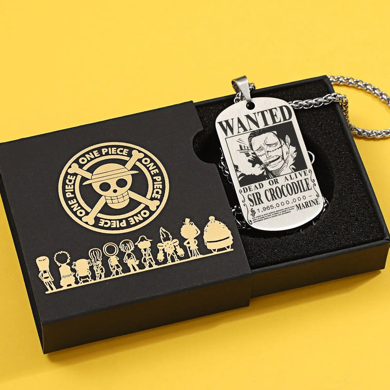 COLAR DOG TAG ONE PIECE EM AÇO