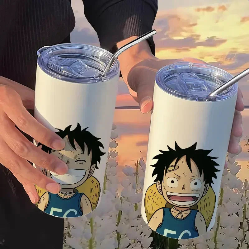 Copo com Canudo One Piece