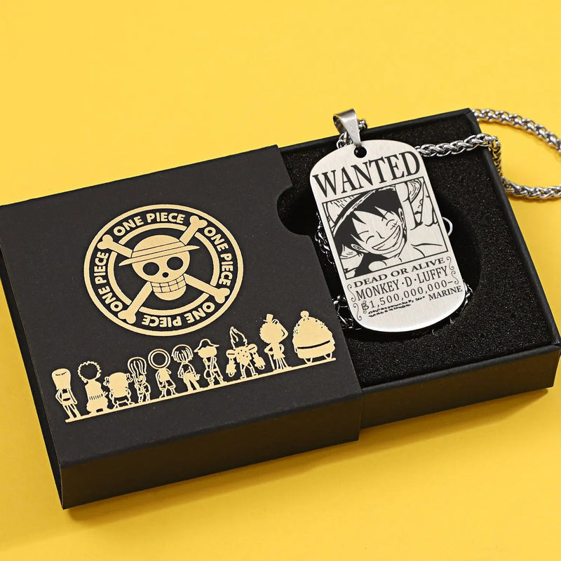 COLAR DOG TAG ONE PIECE EM AÇO