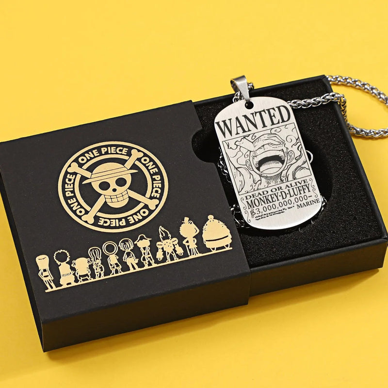 COLAR DOG TAG ONE PIECE EM AÇO