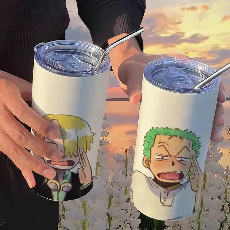 Copo com Canudo One Piece
