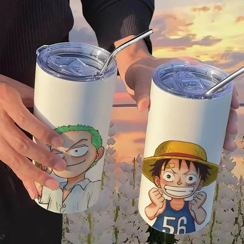 Copo com Canudo One Piece