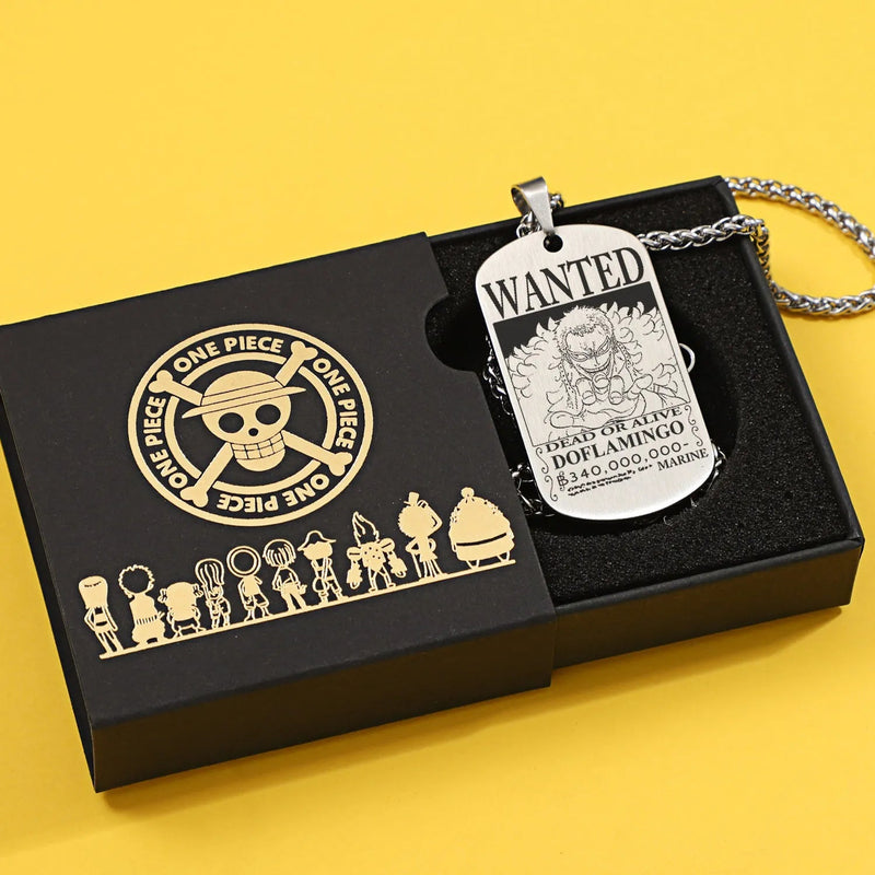 COLAR DOG TAG ONE PIECE EM AÇO