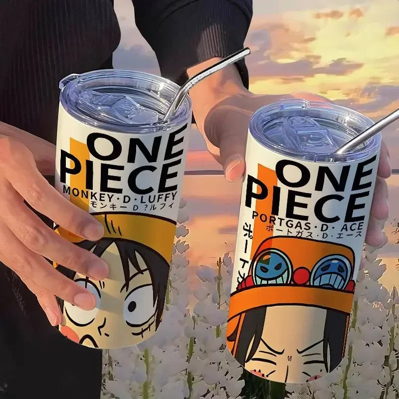 Copo com Canudo One Piece