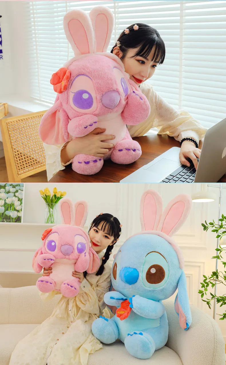 Pelúcia Gigante Stitch & Angel Feliz Páscoa