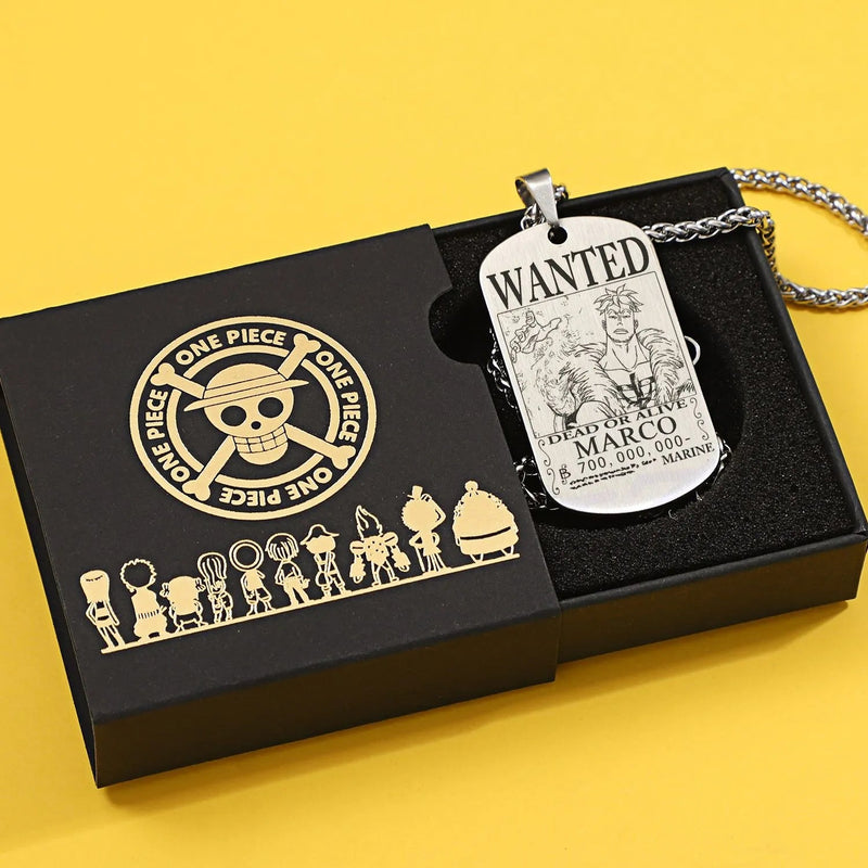COLAR DOG TAG ONE PIECE EM AÇO