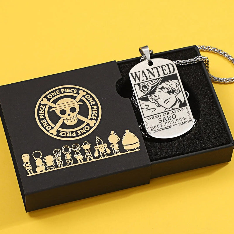 COLAR DOG TAG ONE PIECE EM AÇO
